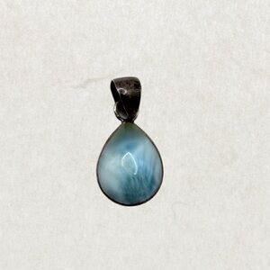 Vintage Sterling Silver Larimar Gemstone Pendant